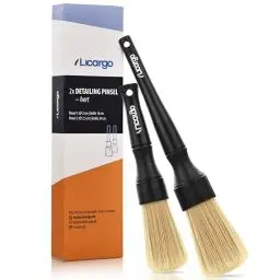 Produktbild: LICARGO Detailing Pinsel Auto - für effektive & sanfte Reinigung innen & außen - 2 Stück Pinsel Autopflege für Felgen, Motor - Car Detailing Brush - Auto Pinsel Reinigung Reinigungspinsel Auto Set