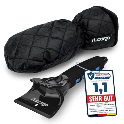 Produktbild: LICARGO Eiskratzer mit Handschuh - Warmer & wasserfester Handschuh mit starkem Eiskratzer - Eiskratzer Auto mit Handschuh, Eiskratzer Auto Handschuh, Auto Eiskratzer mit Handschuh 2023