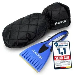 Produktbild: LICARGO Eiskratzer mit Handschuh - warmer & wasserfester Handschuh, Eiskratzer mit Messingklinge (Made in Germany) - Eiskratzer Auto mit Handschuh, Eiskratzer Auto Handschuh, Auto Eiskratzer Handschuh