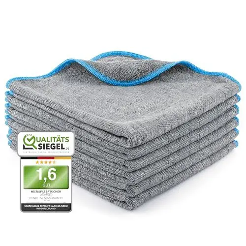 Produktbild: LICARGO® Lackschonende Mikrofasertücher mit 380 GSM - extrem saugstark und schonend weich - fusselfreie Poliertücher für die Pflege von Auto und Motorrad - Auto Microfasertücher - 40 x 40 cm (6)