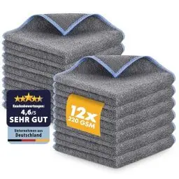 Produktbild: LICARGO Mikrofasertücher Auto mit 220GSM - extrem saugstark und schonend weich - 30x30cm Allround Microfasertuch Autopflege - fusselfreies Poliertuch Auto, Mikrofasertuch Auto Trockentuch - 12 Stück