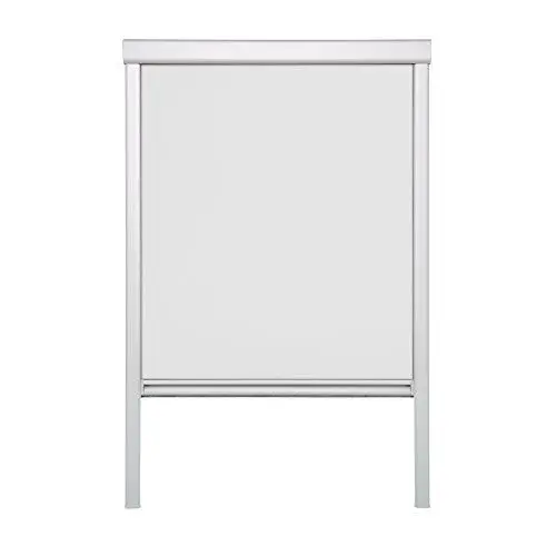 Produktbild: Lichtblick Dachfenster-Rollo Skylight, 97,3 x 116,0 cm (B x L) in Weiß, 100 % Verdunkelung, Thermo-Rollo für Velux-Fenster, Sonnen-, Hitze- & Sichtschutz (S08)
