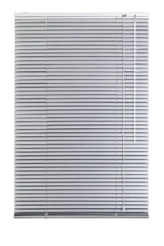 Produktbild: Lichtblick Aluminium Jalousie, Alu-Jalousie mit Klemmträgern und Wandmontageclips für Fenster und Türen Silber,70 cm x 220 cm (B x L)