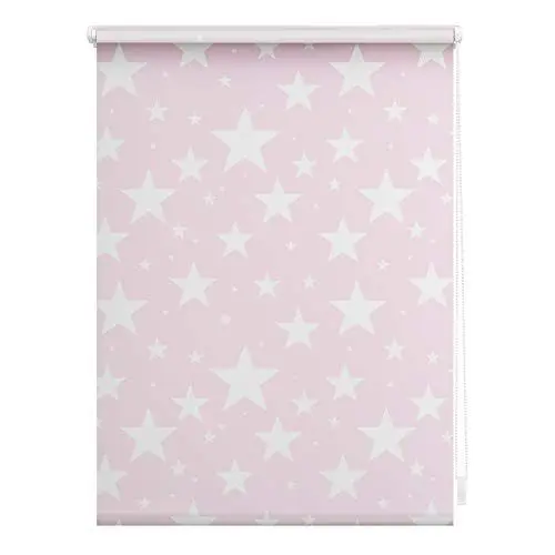 Produktbild: Lichtblick Klemmfix Verdunklungs-Rollo mit Motiv, ohne Bohren, Blickdicht, Seitenzugrollo, Made in Germany, Sterne Rosa,80 cm x 150 cm (B x L)