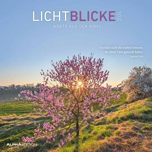 Produktbild: Lichtblicke 2024 - Broschürenkalender 30x30 cm (30x60 geöffnet) - Kalender mit Platz für Notizen - inkl. Poster - Bibelzitate - Bildkalender - Wandkalender: Worte aus der Bibel