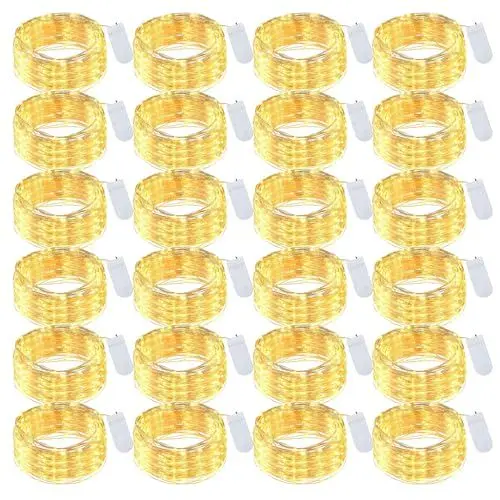 Produktbild: Lichterkette Innen Batterie,Micro LED Lichterkette mit Batterie 24 x 3M,Mini 30LED Lichterkette Batterie,Fairy Lights Wasserdicht für Party, Garten, Weihnachten, Halloween, Hochzeit, Beleuchtung Deko