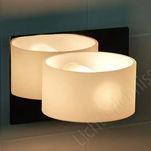 Produktbild: Licht-Erlebnisse Außergewöhnliche Bad- oder Spiegelleuchte IP44 Wandleuchte G9 Fassung Badlampe Badezimmerleuchte