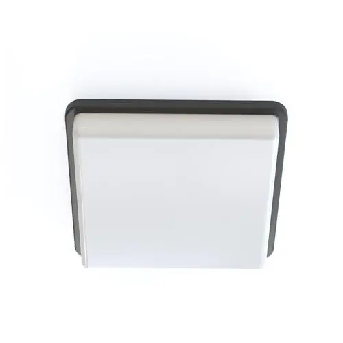 Produktbild: Licht-Erlebnisse Badezimmerleuchte IP44 Decke B: 25 cm H: 6,5 cm klein blendarm flach 2x E27 Schwarz Weiß Modern Deckenlampe Bad Badlampe Deckenleuchte Badezimmer