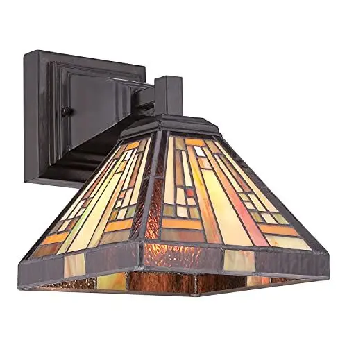 Produktbild: Licht-Erlebnisse Edle Wandleuchte ETERNO 7 in Bronze Antik Gold Metall Tiffany Design Lampe Wohnzimmer Schlafzimmer Flur