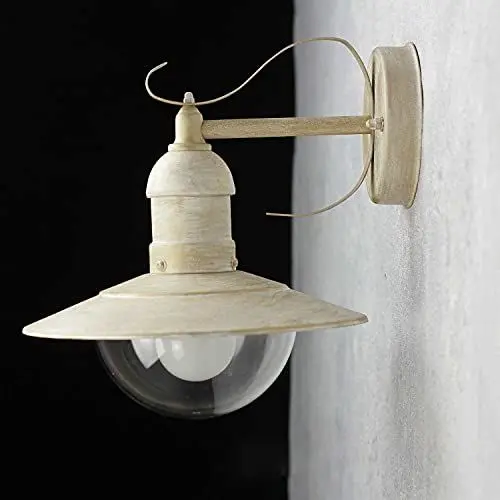 Produktbild: Licht-Erlebnisse Edle Wandleuchte im Shabby Chic Farbton E27 bis 40W 230V für Innen und Außen Wandlampe Außenleuchte Beleuchtung Hauswand Hof Garten