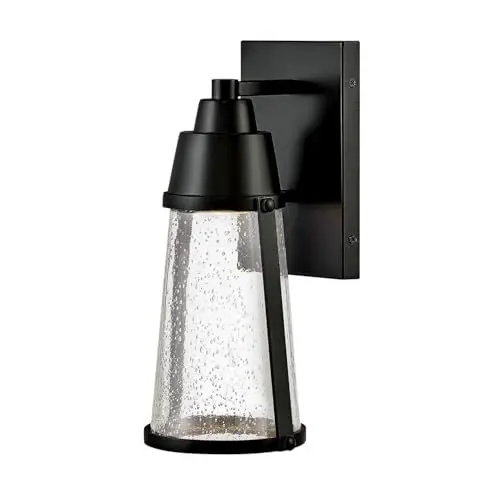 Produktbild: Licht-Erlebnisse LED Außenleuchte Wand GU10 IP44 H: 30,7 cm Schwarz 3000 K warmweiß 560 lm wetterfest Maritim Wandlampe außen Balkon Lampe Terrassenlampe