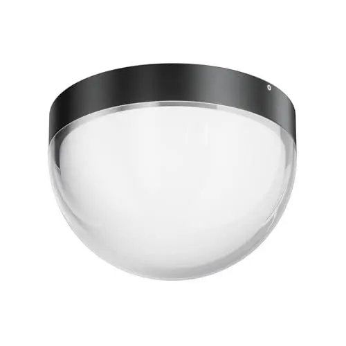 Produktbild: Licht-Erlebnisse LED Deckenlampe außen Ø 18 cm klein IP65 3000 K warmweiß blendarm Grau Weiß Deckenleuchte Veranda Garten Außenleuchte Balkon Terrasse