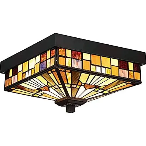 Produktbild: Licht-Erlebnisse Tiffany Lampe für den Außenbereich MISSY Buntglas Mosaik stilvoll MISSY Außenleuchte Deckenlampe