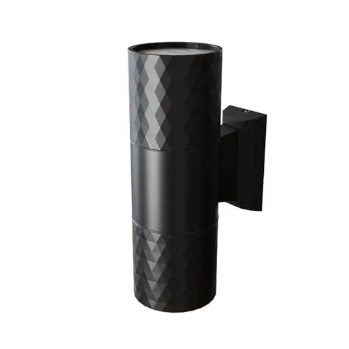 Produktbild: Licht-Erlebnisse Wandleuchte aussen IP54 Up Down Lampe Outdoor H: 19 cm klein 2x GU10 Schwarz Aussenlampe Wand Außenwandlampe Haus Garten