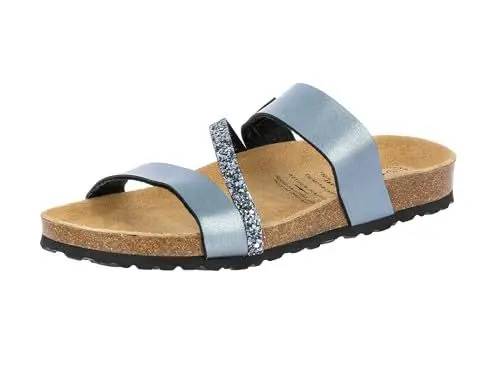 Produktbild: Lico BIOLINE GLITTER Damen Pantoletten, Anthrazit, 42 EU
