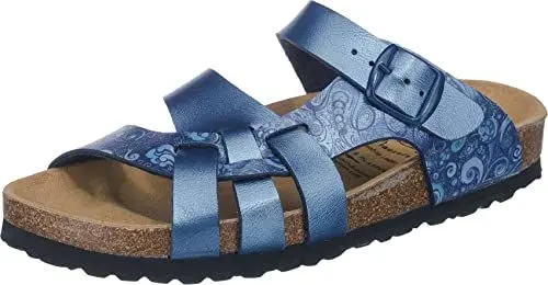 Produktbild: Lico Damen Bioline Flora Hausschuh, Blau, 39 EU