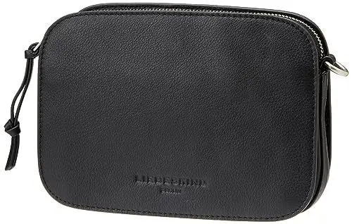 Produktbild: Liebeskind Berlin Damen-Umhängetasche „Luka“ – Cross-Body Bag aus Leder mit verstellbaren Schulterriemen – kleine -Schultertasche, Fächer mit Reißverschluss – Shoulder Bag schwarz