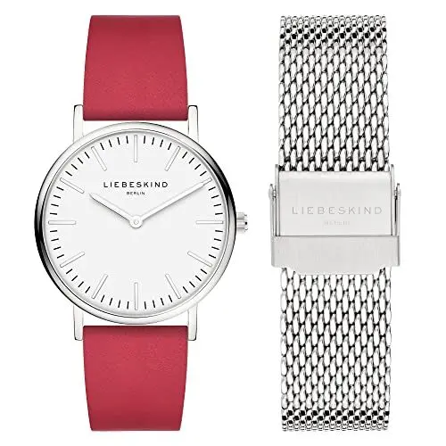 Produktbild: Liebeskind Berlin Damen Analog Quarz Uhr mit Leder, Edelstahl Armband LS-0966-MQB