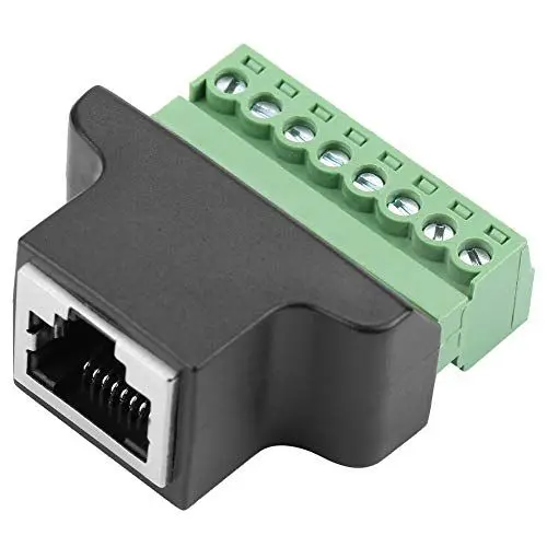 Produktbild: LiebeWH Ethernet-RJ45-Buchse auf Schraubklemme, 8-poliger CCTV-Digital-DVR-Adapteranschluss für Netzwerkschnittstelle
