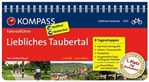 Produktbild: Liebliches Taubertal: Fahrradführer mit Top-Routenkarten im optimalen Maßstab. (KOMPASS Fahrradführer, Band 6315)