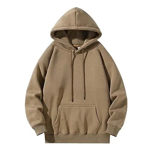 Produktbild: Lieferung Morgen Baumwollmischung Hoodies für Männer Loose Langarm Pullover Herren Flanelljacke mit Reißverschluss Heute