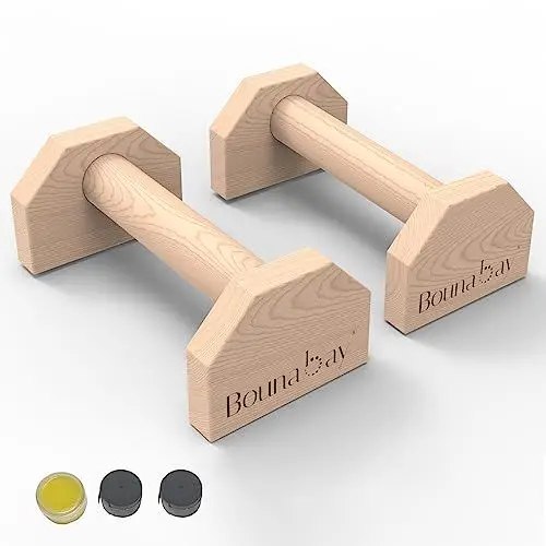 Produktbild: Liegestützgriffe Push Up Bars 1 Paar Griffe,Holz-Parallettes gelenkschonende Liegestützgriffe,für Fitness, Gymnastik, Aerobic, Bodybuilding, rutschfest und langlebig