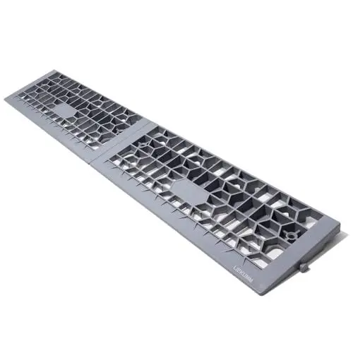 Produktbild: LIEKUMM Türschwellenrampe 2,5 cm Hoch, 1400 kg Tragkraft Tragbare Modular Rampe für Türschwellen, Schwellenrampe für Zuhause, Stufen, Bordsteine, Elektro-Rollstuhl, Scooter, Motorrad