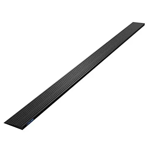 Produktbild: LIEKUMM 1 cm Höhe Türschwellenrampe, 650 kg Tragkraft Gummi Rollstuhlrampe, Tragbare Geringe Größe Schwellenrampe für Zuhause, Stufen, Bordsteine, Elektro-Rollstuhl, Scooter, Motorrad, Schneidbar