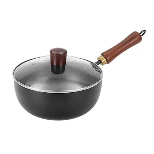 Produktbild: LIEROLYE Verdickter Handgeschmiedeter Kleiner Milchtopf, Eisentopf, Milchtopf, Omeletttopf, Steakbratpfanne, Schmiedeeisenpfanne, Antihaftpfanne, Unbeschichtete Eisenpfanne, Bratpfanne(20cm)