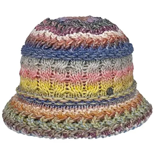 Produktbild: LIERYS Alesund Damen Strickhut - Damenhut mit Schurwolle - Wollhut Made in Germany - Winterhut mit Zopfstrickmuster - One Size 55-60 cm - Glockenhut Herbst/Winter bunt One Size