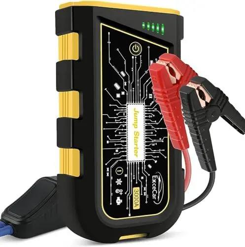 Produktbild: 3000A Starthilfe Powerbank, 23800mAh 12V Lithium Tragbare Auto Starthilfe, mit Starthilfekabel und Überbrückungskabel (für bis zu 8,0L Benzin und 6,5L Dieselmotoren), LED Taschenlampe, Y29 PLUS