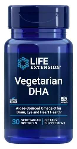 Produktbild: Life Extension - DHA Omega-3 Fettsäuren | Hochdosierte pflanzliche Quelle für kognitive Unterstützung und Herzgesundheit - 30 Softgels