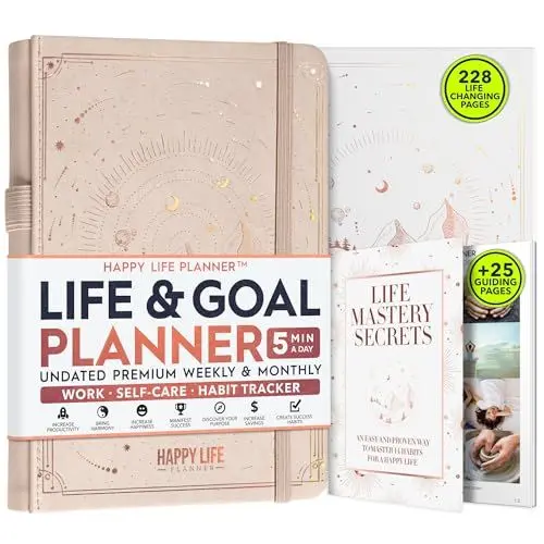 Produktbild: Life Mastery Planer – Eine 12-monatige Reise, um Ihre Ziele zu zerdrücken, Produktivität, Leidenschaft, Erfolg & Glück zu steigern