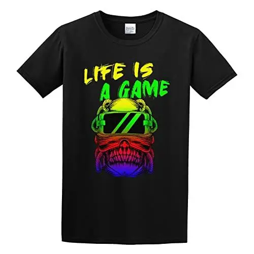 Produktbild: Life is A Game Vr Gamer Gaming Virtual Reality Black T-Shirt Men Tee Unisex Tops M