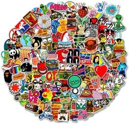 Produktbild: LIFEBE 300 Stück Coole Random Wasserdichte Aufkleber,Vinyl Skateboard Aufkleber,Variety Pack für Laptop,Reisekoffer,Wasserflasche,Auto,Fahrrad,Geschenk für Jugendliche Kinder und Erwachsene