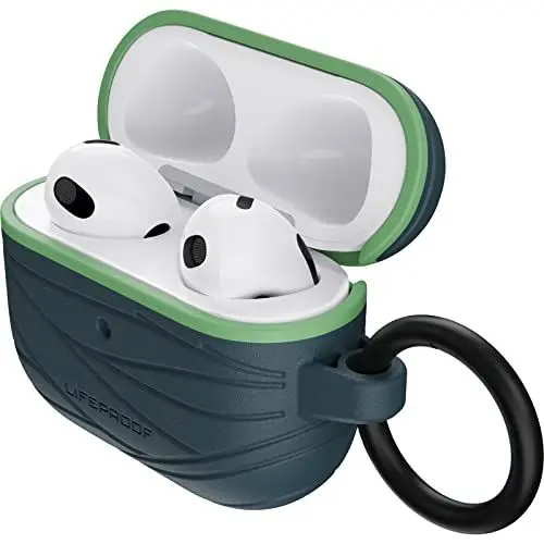 Produktbild: LifeProof Kopfhörer Hülle für AirPods 3. Gen 2021, stoßfeste, sturzsichere, dünne, kratz- und abriebfeste Schutzhülle für Apple Watch, inklusive Karabiner, nachhaltig hergestellt, Lila