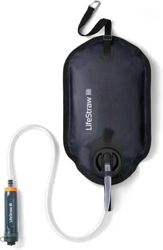 Produktbild: LifeStraw Peak Series – Gravitations-Wasserreinigungs-System 8l - entfernt Viren, Bakterien, Parasiten - für Camping, Wandern, Notfallversorgung, Survival und Outdoor-Abenteuer, Mountain Blue (blau)