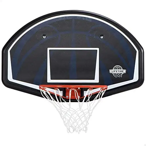 Produktbild: Lifetime Basketball Backboard Dallas Wandmontage 44 Zoll Basketballkorb mit Netz Basketball Backboard für Kinder Basketballbrett inklusive Korb und Netz Basketballring Indoor Outdoor