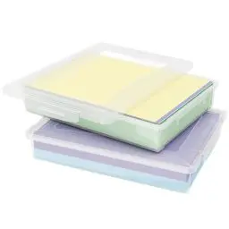 Produktbild: Lifewit 2 Pack 5L Aufbewahrungsbox mit Deckel, Plastikbox mit Clip-Verschlüsse, Dokumentenbox A4, Transparent Organizer, Mehrzweck-boxen für Bastelarbeiten, Papier, Künstlerbedarf, Bauklötze, Werkzeug
