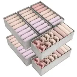 Produktbild: Lifewit 8er Set HEMNES Doppelorganizer für Kommode, Wickeltisch, Kleiderschrank Organizer, Schubladen, Ordnungssystem für Wickelutensilien, Kinderkleidung, Socken, BH, Unterwäsche