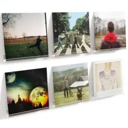 Produktbild: Lifewit Hängeregale für Schallplatten, 6 Pack 30.5CM Transparent Kunststoff Wandregal Wandhalterung Raumdeko für Buch/Foto/Bild/Kommode im Schlafzimmer, Wohnzimmer, Bad, kinderzimmer