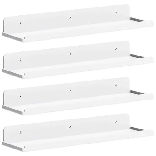 Produktbild: Lifewit Hängeregale für die Wand, 4er Pack Weißes 38CM Raumdeko für Bücherregal/Schallplatten Präsentaion von Fotod im Schlafzimmer, Wohnzimmer, Bad, Küche Lagerung & Organisation