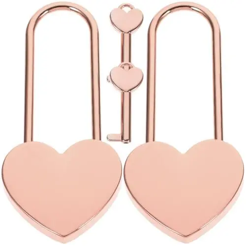 Produktbild: LIFKICH 2sätze Herzförmiges Vorhängeschloss Für Liebe Schloss Für Koffer Taschen Und Reise Schlüssel Und Dekoratives Design Für Romantischen Urlaub