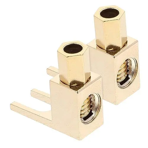 Produktbild: LIFKICH Bananensteckerkabel für Audio-Lautsprecher rechtwinklig 90 Grad L-Form Bananenstecker hochleitfähiges Kupfer Vergoldung