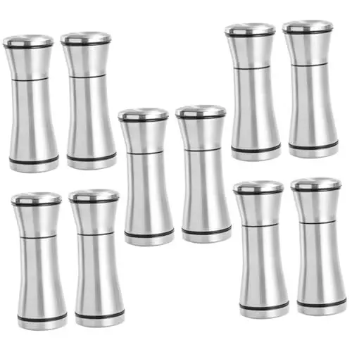 Produktbild: LIFKOME 10 Stk Pfeffermühle Küchenpfeffer Pfefferstreuer aus Metall Werkzeug zum Mahlen von Salz Salzmühle Rostfreier Stahl Stampfer Salz und Pfeffer schwarzer Pfeffer