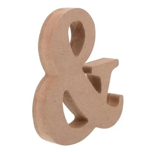 Produktbild: LIFKOME 10 Stück Teiliges Holzsymbol Dicke Holzbuchstaben und zum Basteln DIY Holzdekoration für Heim und Hochzeit Naturbelassenes Holz zum Bemalen und Individuellen Gestalten