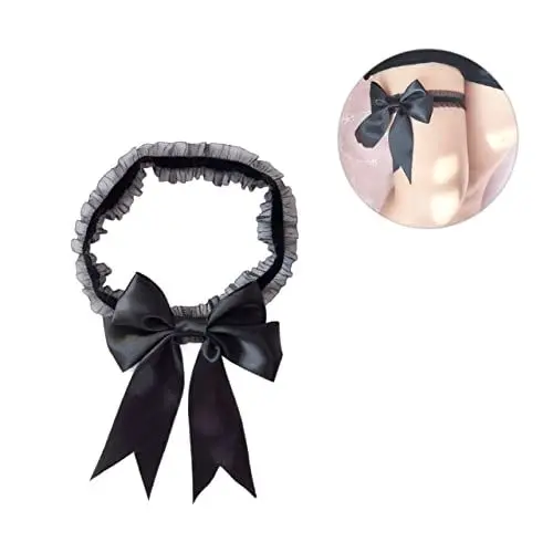 Produktbild: LIFKOME Braut-Set Aus Spitze Schwarz Für Das Bein Hochzeitsset Strumpfband Für Die Braut Dekoratives Schmetterlings-beinband