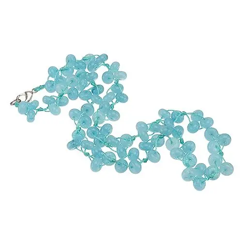 Produktbild: LIFKOME 1Stk Geflochtene ausgefallene Halskette Edelstein Halskette Edelsteinketten für Damen Korn damenhalskette for women birthday Halskette aus Naturstein frauen schmuck Blue