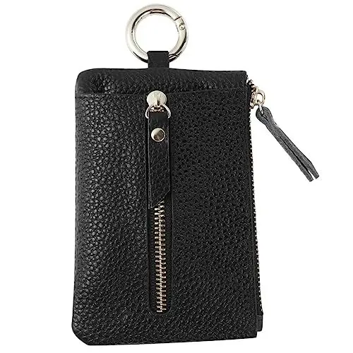 Produktbild: LIFKOME 1Stk Geldbörse Geldbeutel Münzbeutel Schlüsselanhänger Brieftasche bags abc wickeltasche purse Schlüsselanhänger am Handgelenk Reißverschlusstasche Schlüsseltasche Echtes Leder