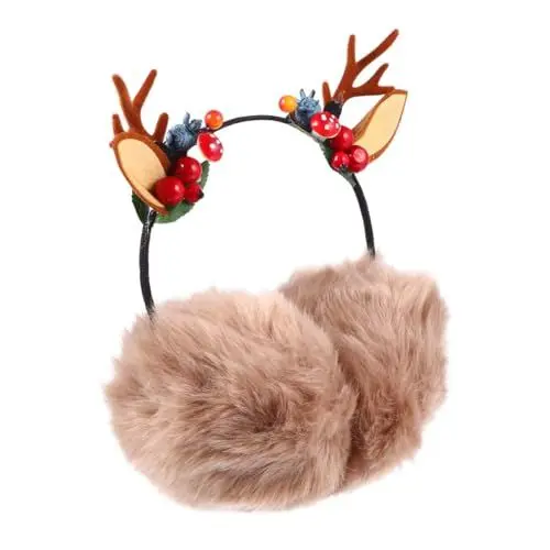 Produktbild: LIFKOME Geweih-stirnband Bequeme Ohrenschützer Ohrenwärmer Für Damen Rentier-ohrenschützer Weihnachten